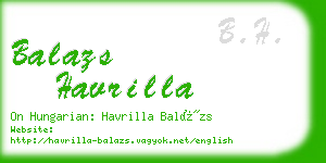 balazs havrilla business card